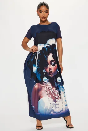 Glam Energy Maxi Dress - Navy/combo