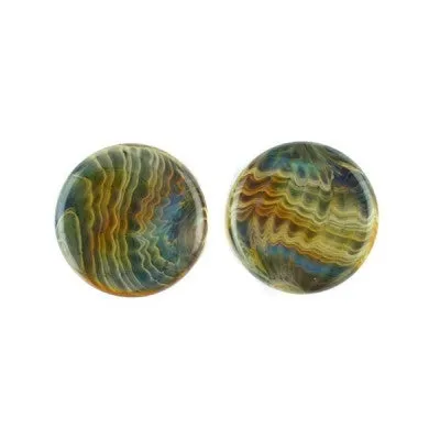 Glass Plugs - Exotic Peacock