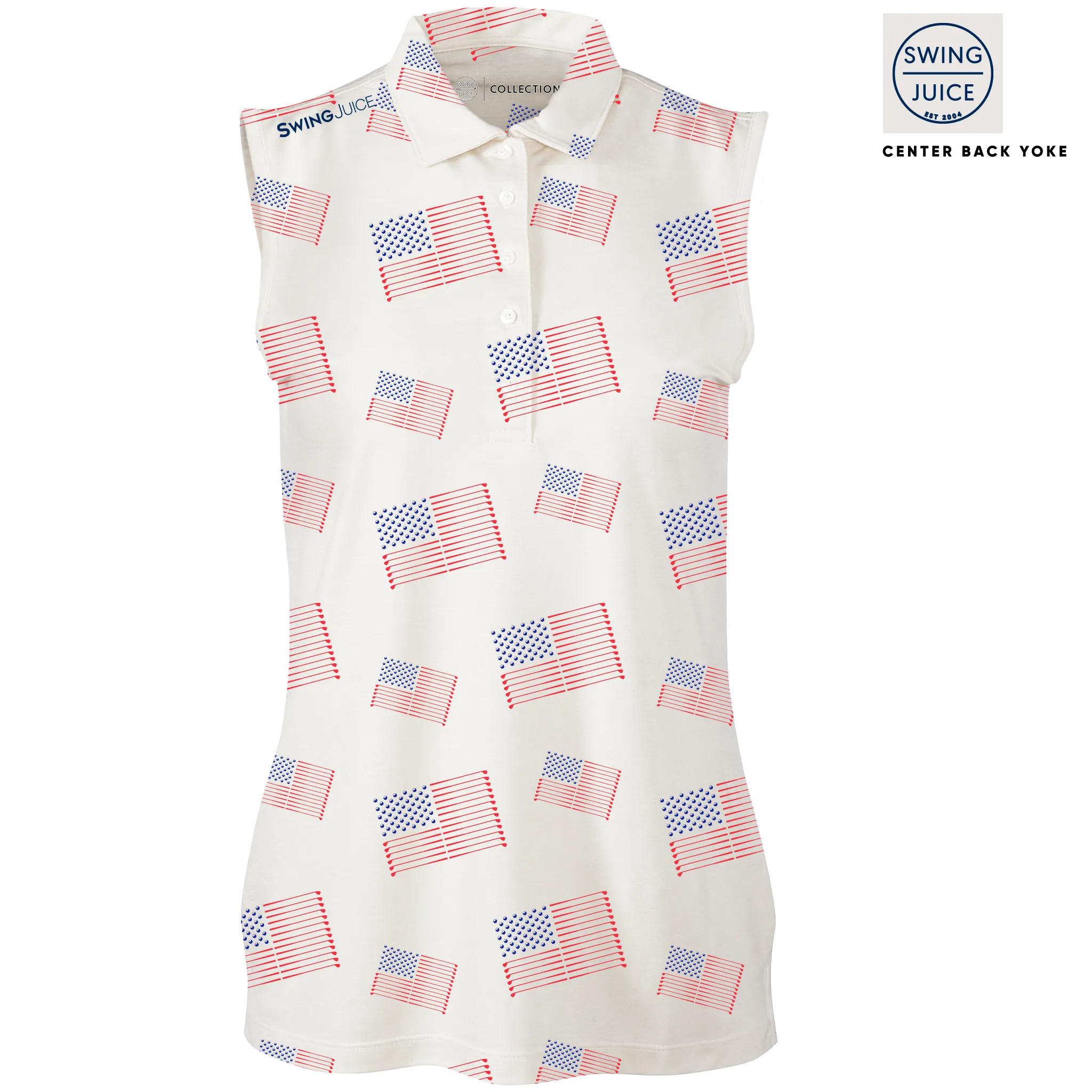 Golf Flag Women's Sleeveless Polo