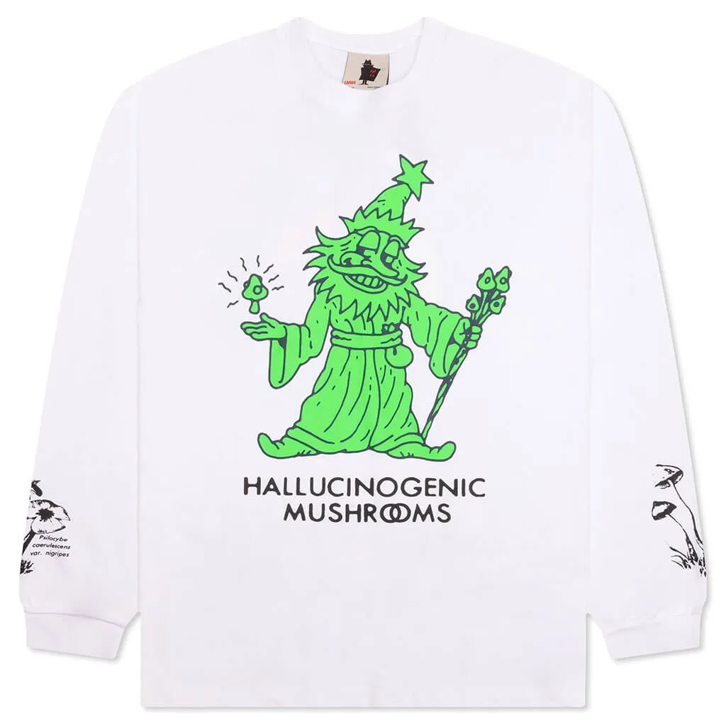 Hallucinogenic Wiz L/S Tee - White