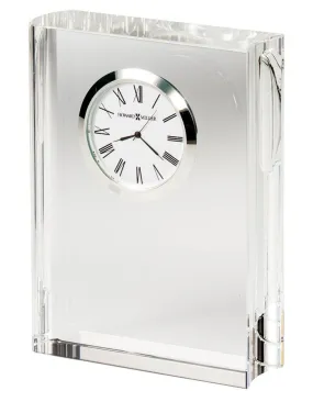 Howard Miller Scholastic Crystal Book Shaped Table Clock - White Dial