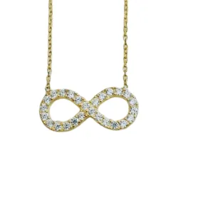 Infinity necklace gold