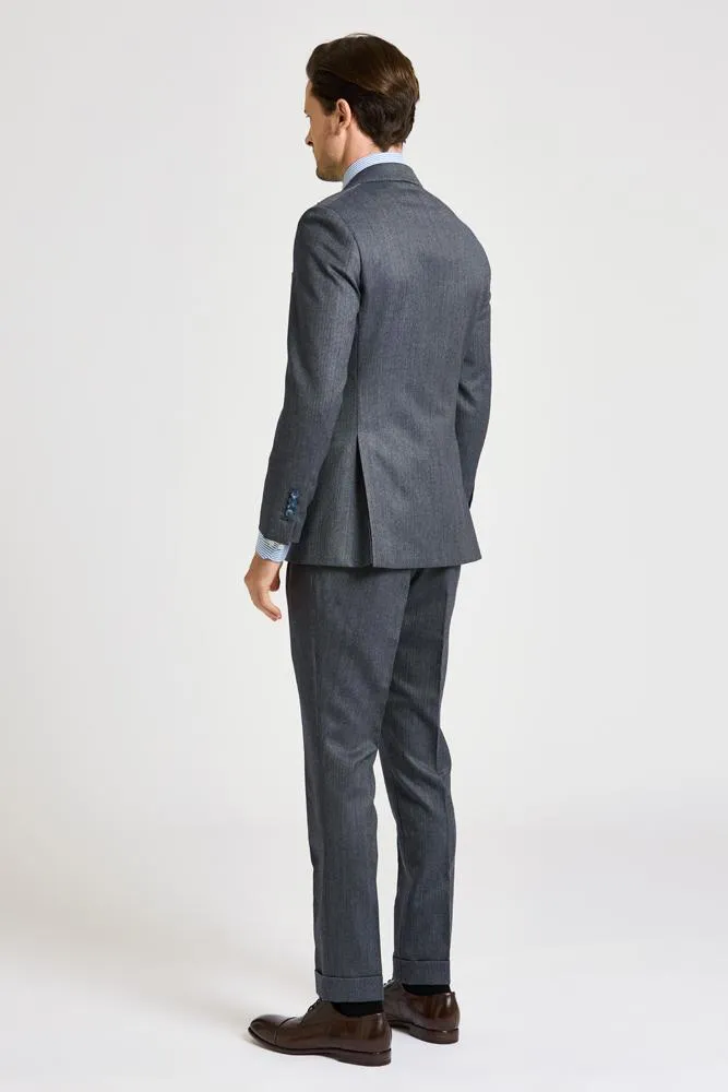 Jonah Suit - Steel Blue Herringbone