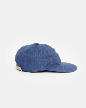 Leather Strap Cap in Blue