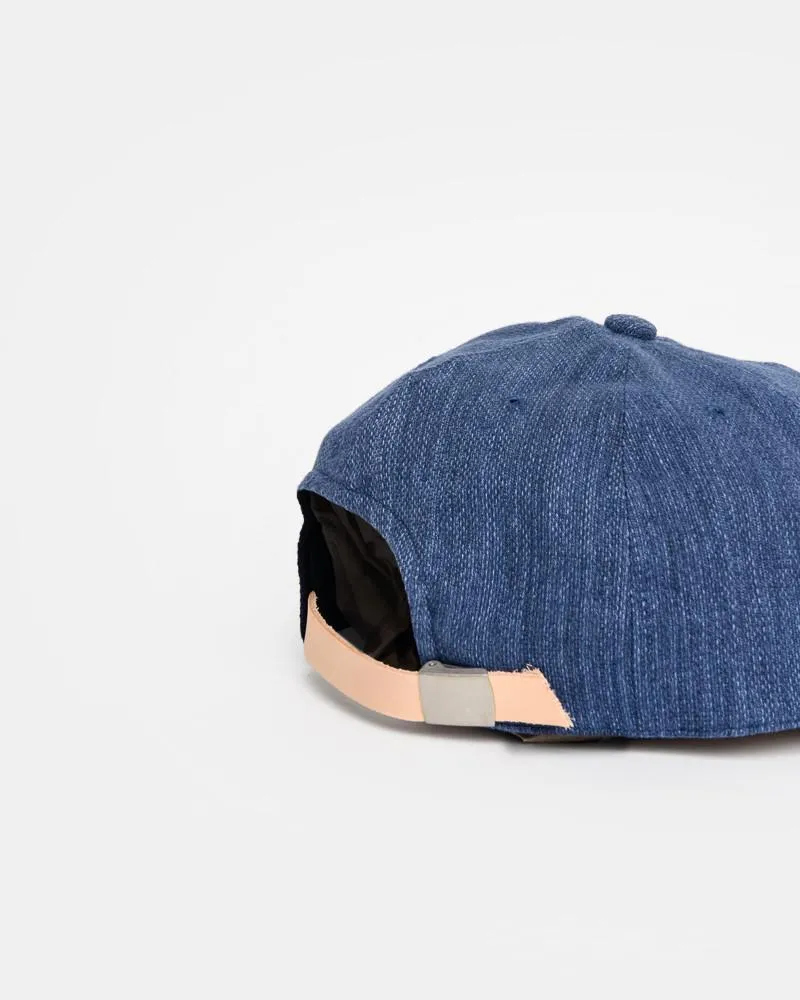 Leather Strap Cap in Blue