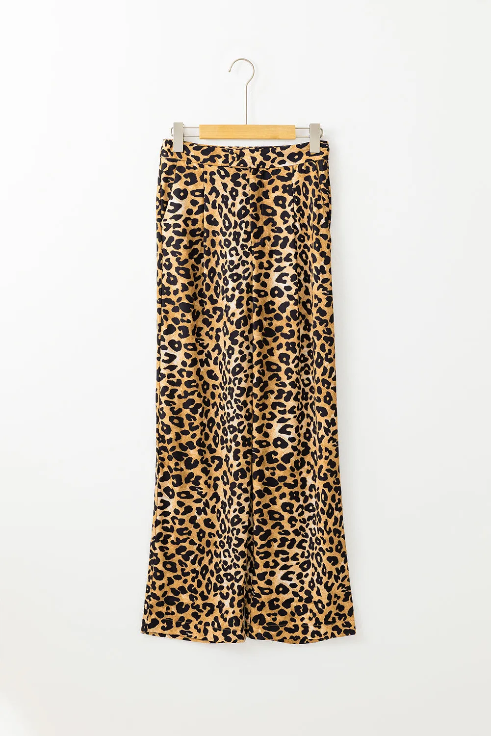 Leopard Animal Print Wide Leg Pants