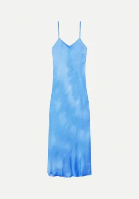 Les Coyotes Fluid dress maya blue tie dye