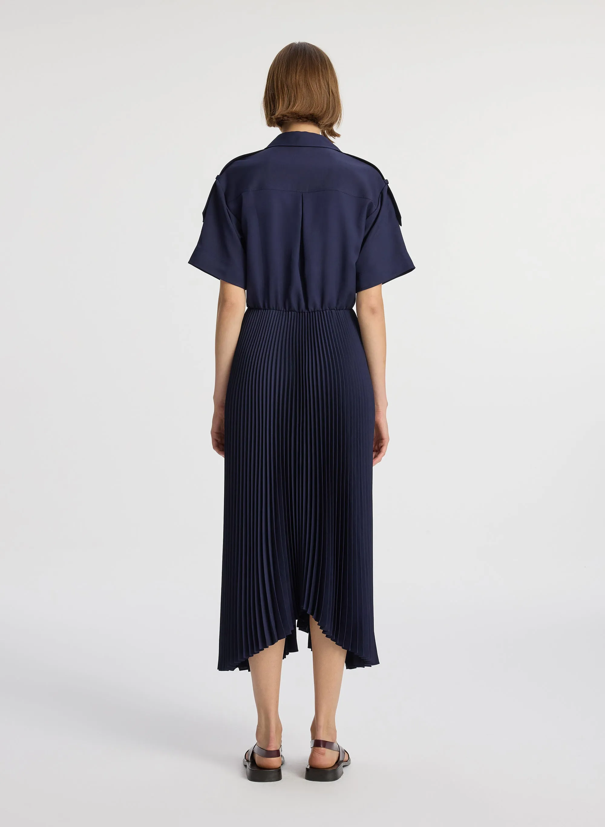 Liam Pleated Midi Dress