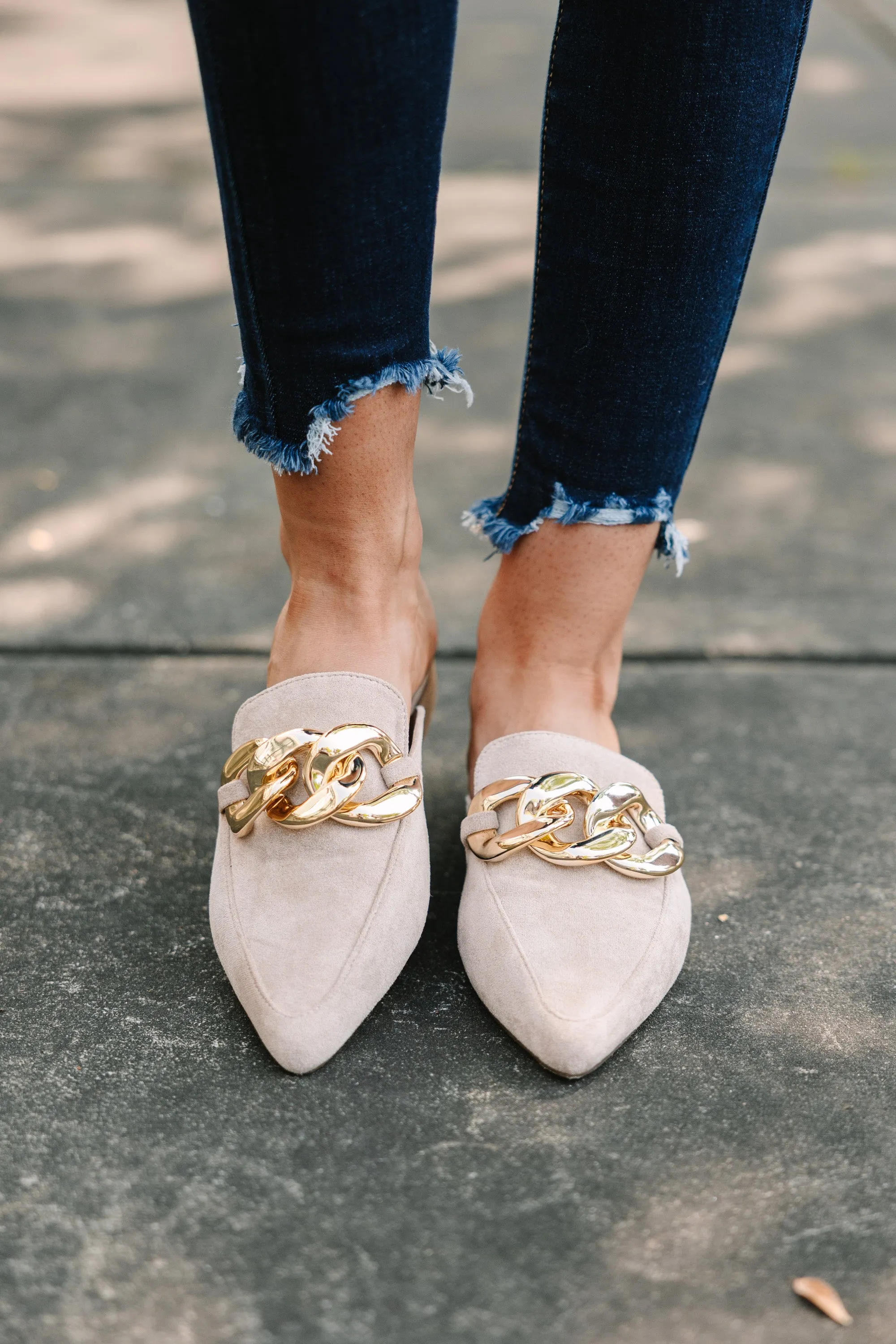 Make You Happy Taupe Brown Flats