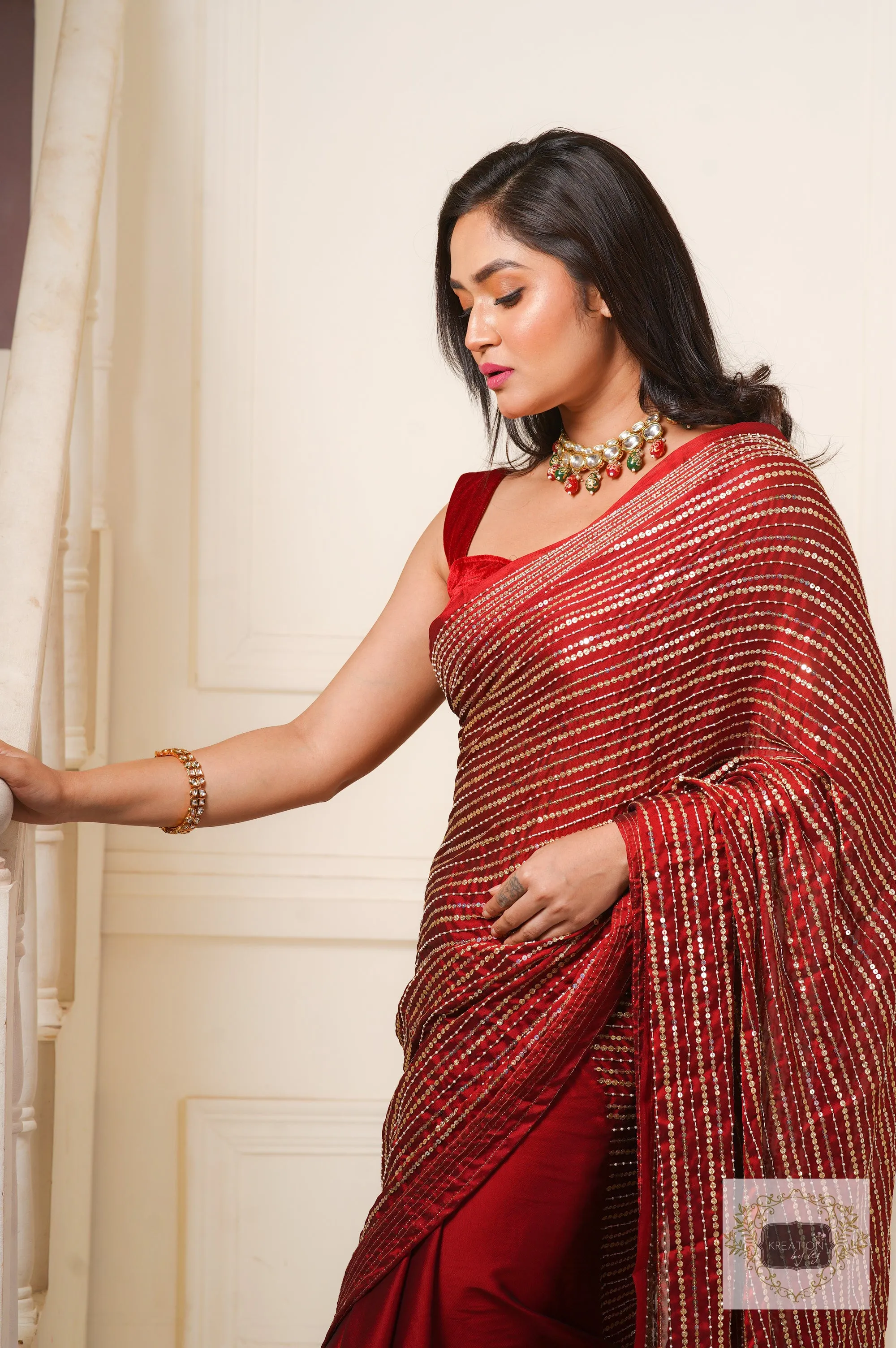 Maroon Chand Sifarish Saree