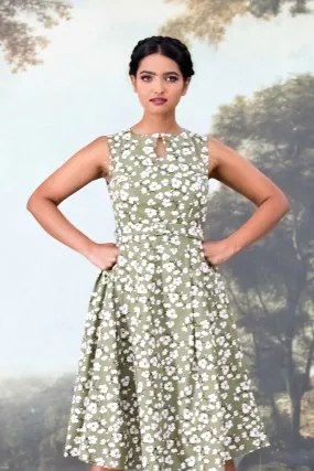 Meadow Green Floral Dress