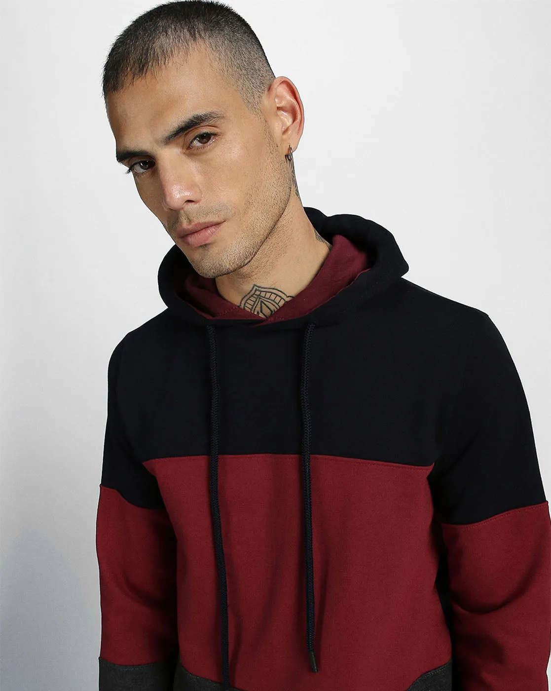 Motor Club Bears Maroon Front Graphic Hoodie