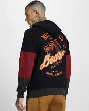 Motor Club Bears Maroon Front Graphic Hoodie