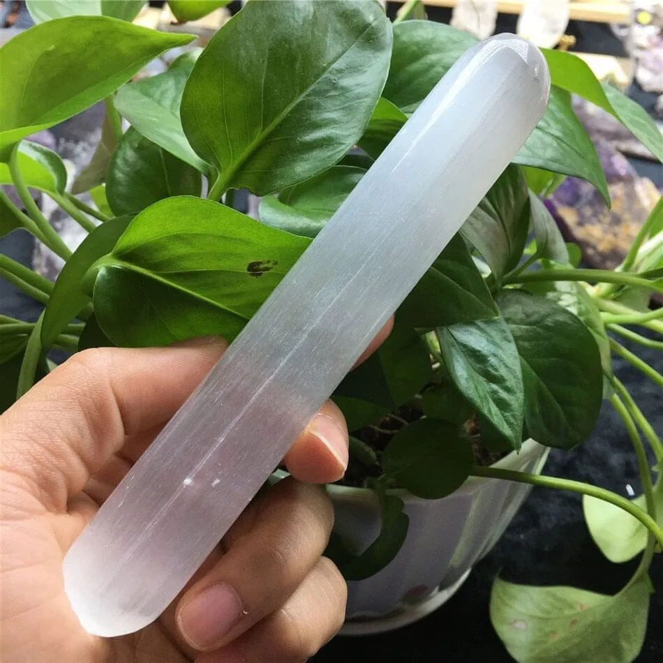 Natural Selenite Acupoint Massage Wand