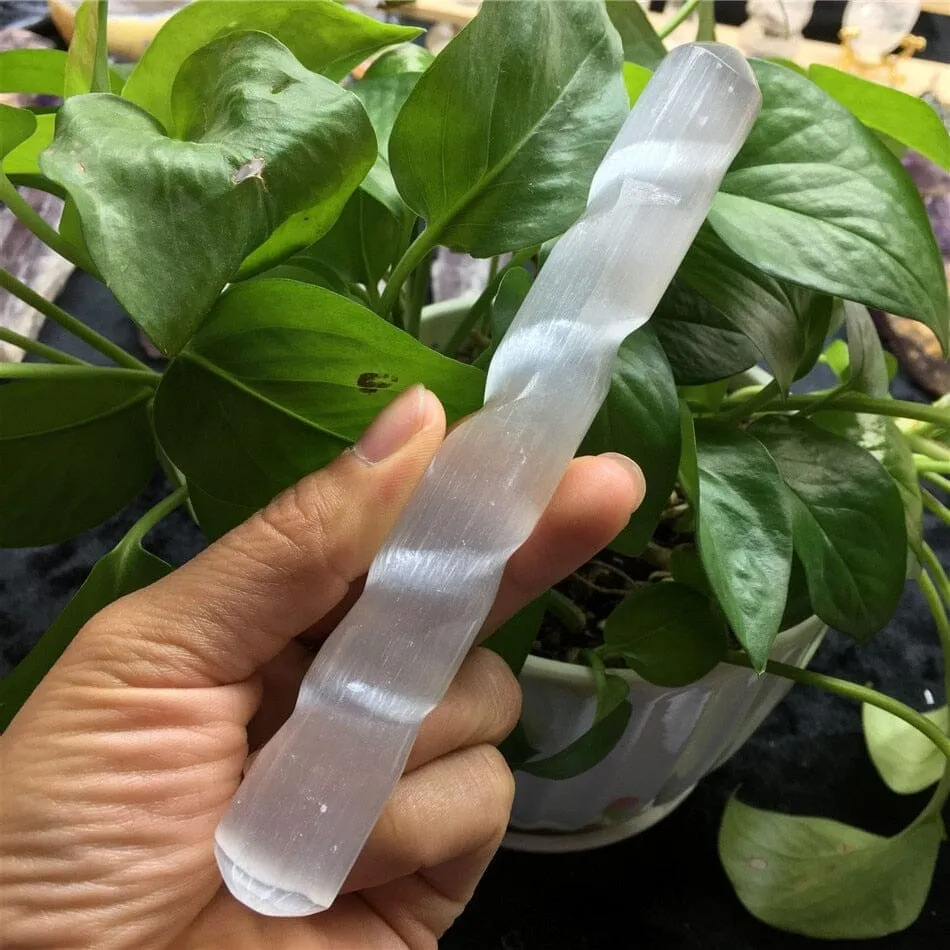 Natural Selenite Acupoint Massage Wand