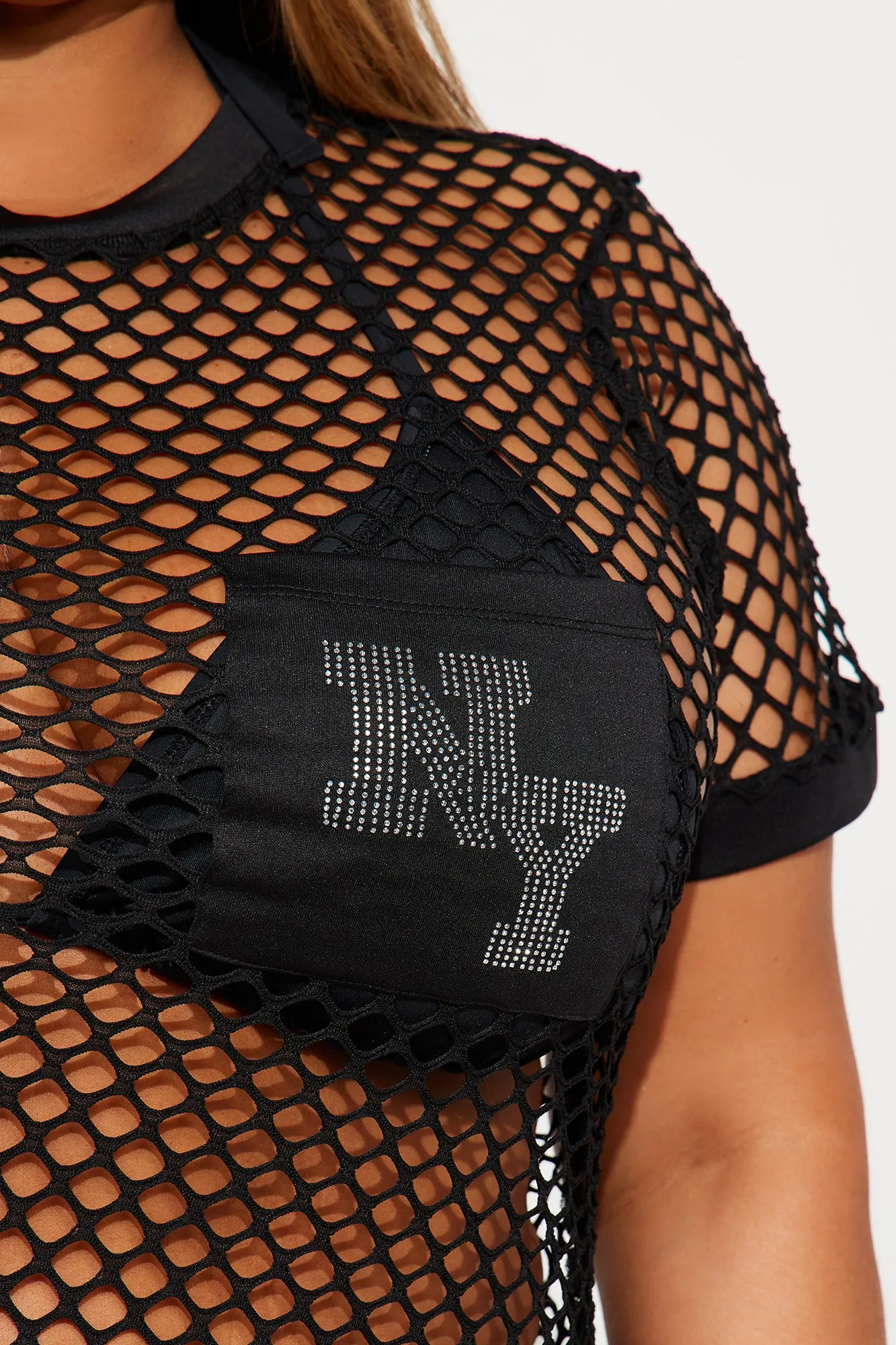 NY Summer Fishnet Cover Up - Black