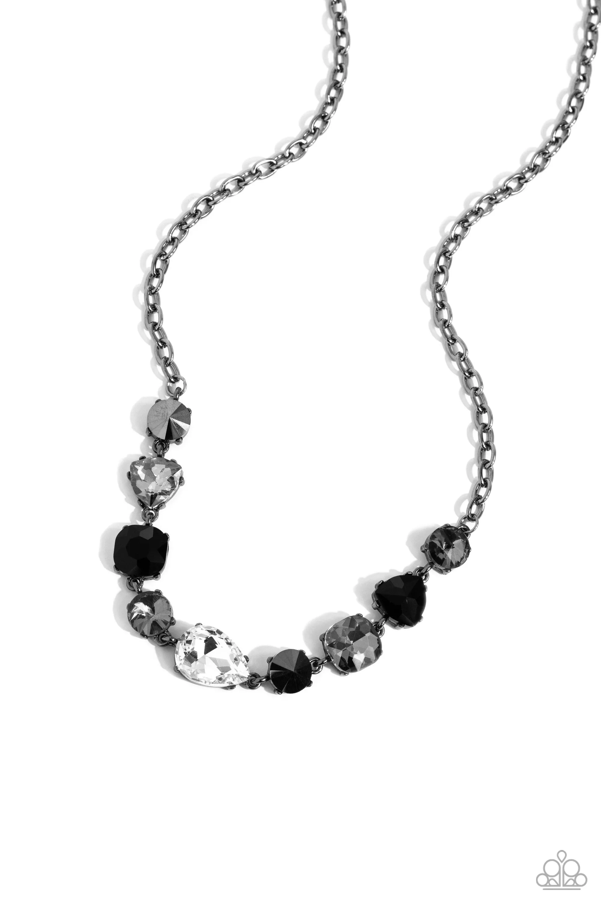 Paparazzi Emphatic Edge Black Necklace & Earring Set