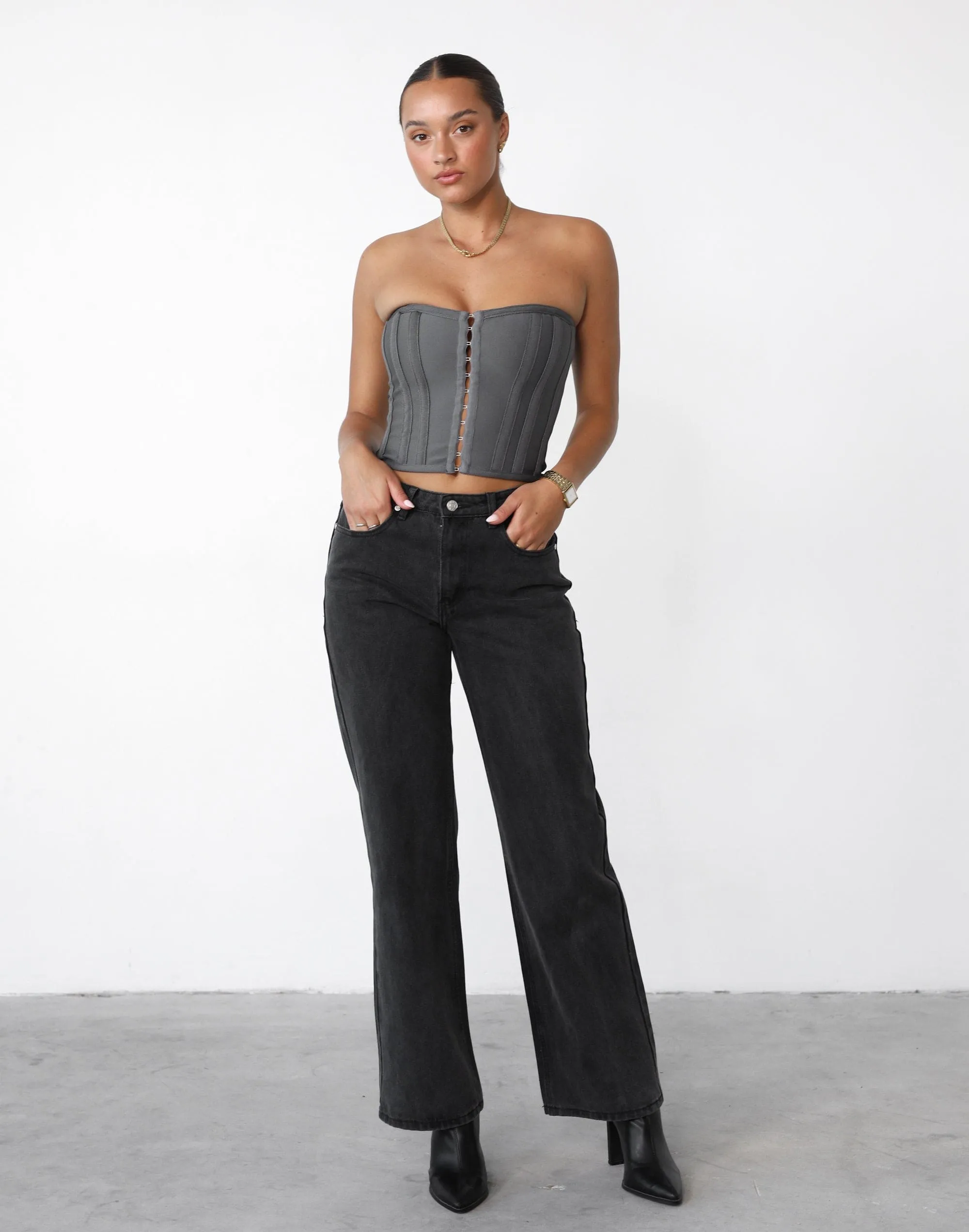 Passion Corset Top (Slate)