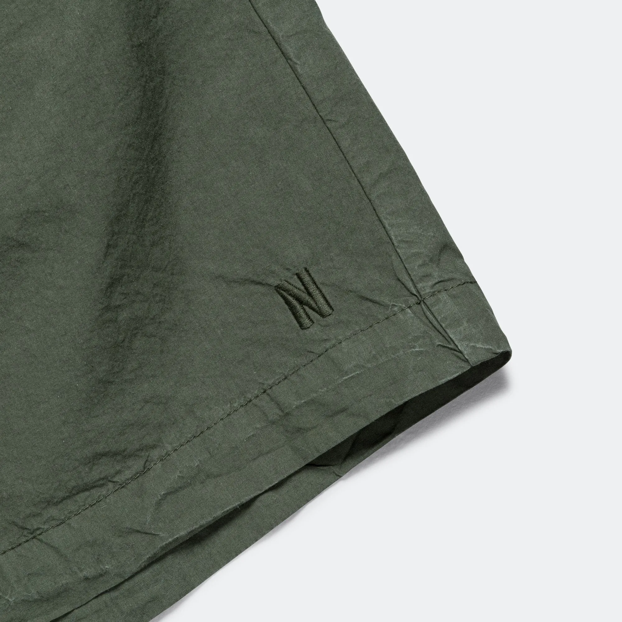 Per Cotton Tencel Shorts - Spruce Green