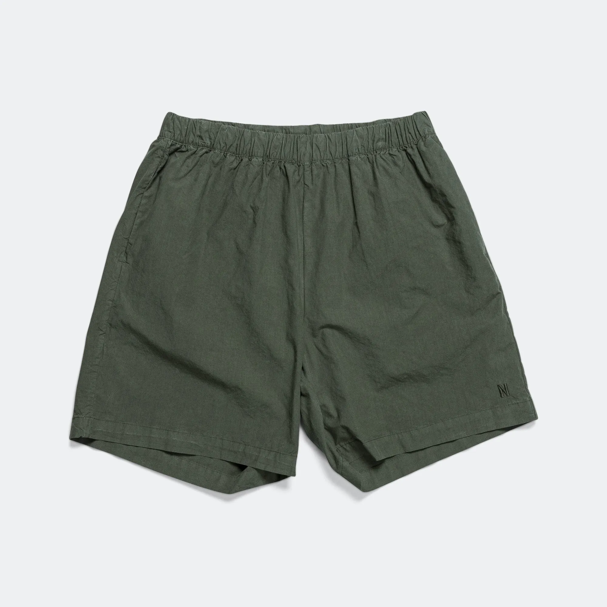 Per Cotton Tencel Shorts - Spruce Green