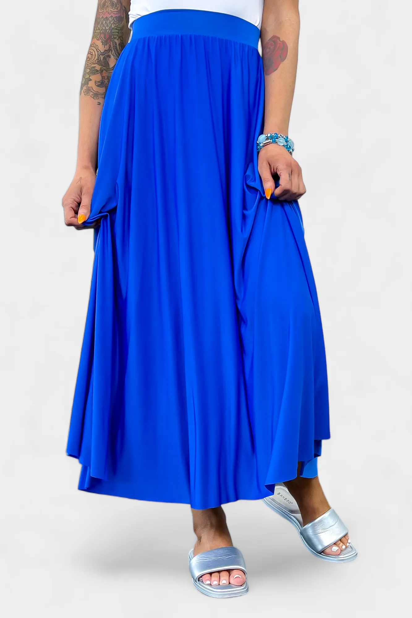 Pleated Maxi Skirt