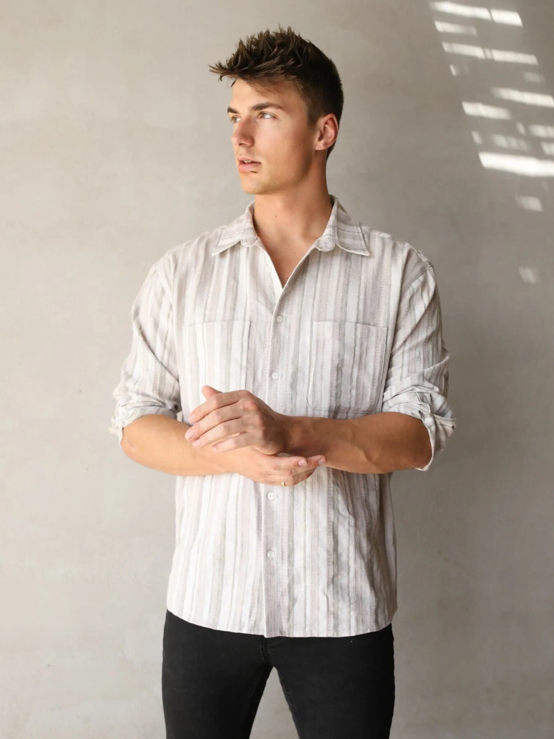 Rialto Stripe Shirt - Sand