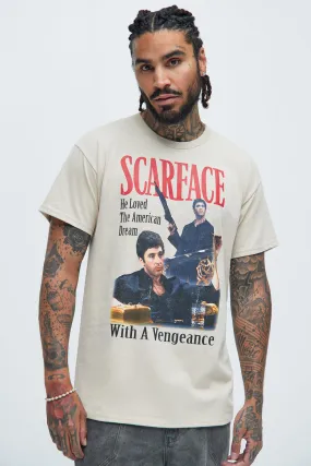 Scarface With A Vengeance Short Sleeve Tee - Sand