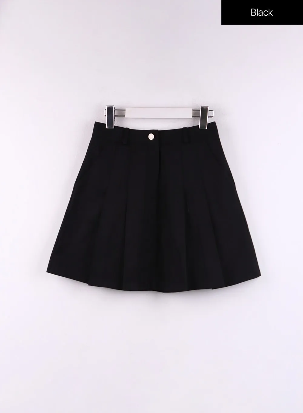 Solid Pleated Midi Skirt CF406