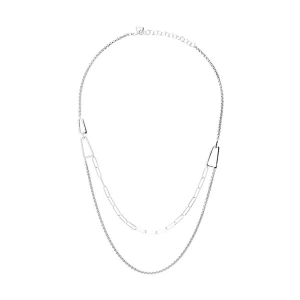 Sterling Silver Necklace with Diamonds