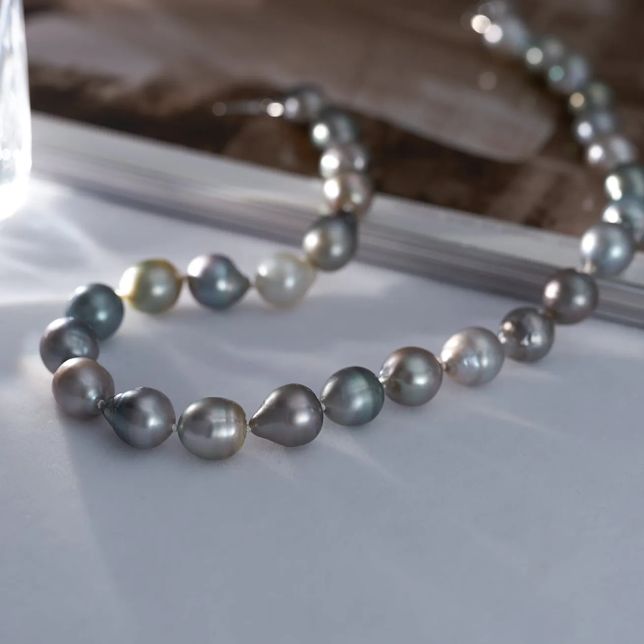 Tahitian Baroque Multi-colour Pearl Necklace WN00645