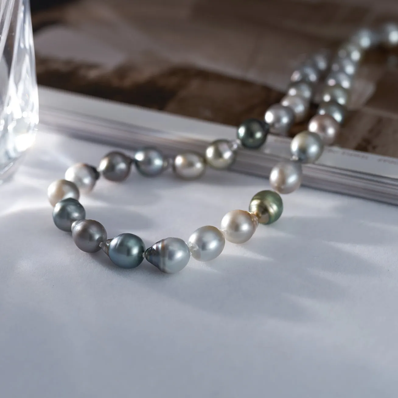 Tahitian Baroque Multi-colour Pearl Necklace WN00645