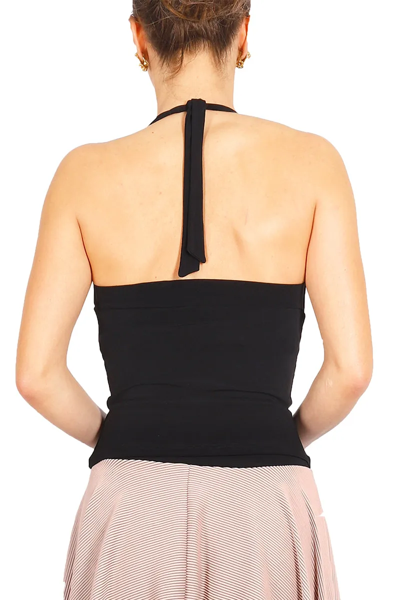 Tango Top with Halter-neck Tie