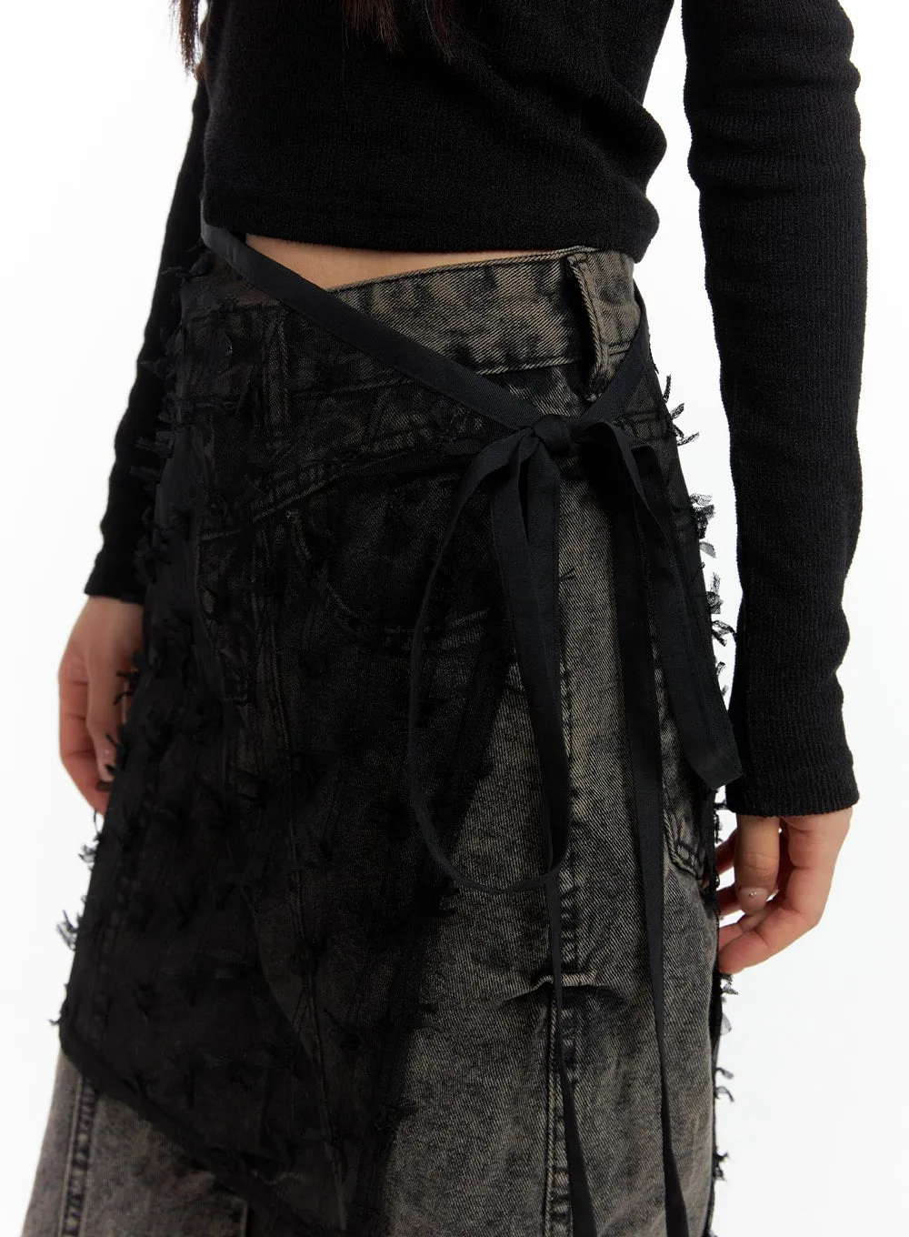 Textured Wrap Skirt CF429