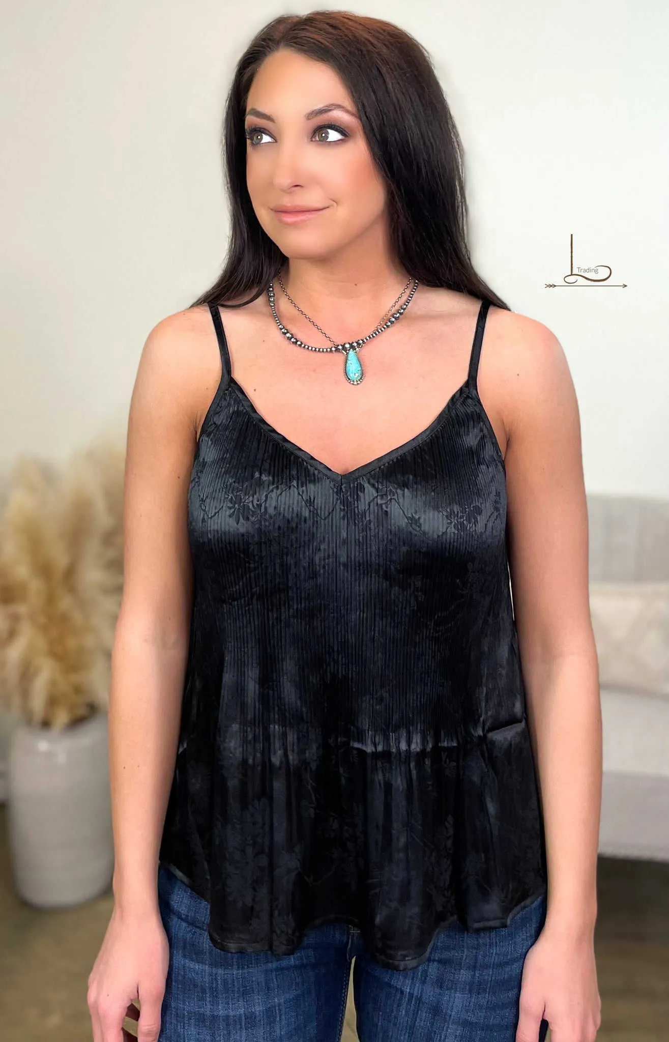 The Black Pleated Cami