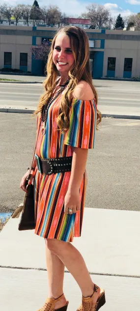 The Ensenada Southwest Summer Stripe Dress