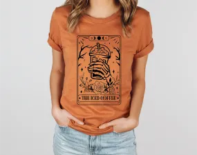 The Iced Coffee Tarot Card Bella Canvas Tees in Three Colors