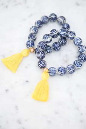 The Percy Tassel Bracelet in Yellow