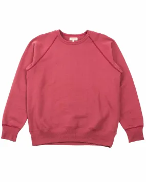 The Real McCoy's MC21018 9oz. Loopwheel Raglan Sleeve Sweatshirt Maroon