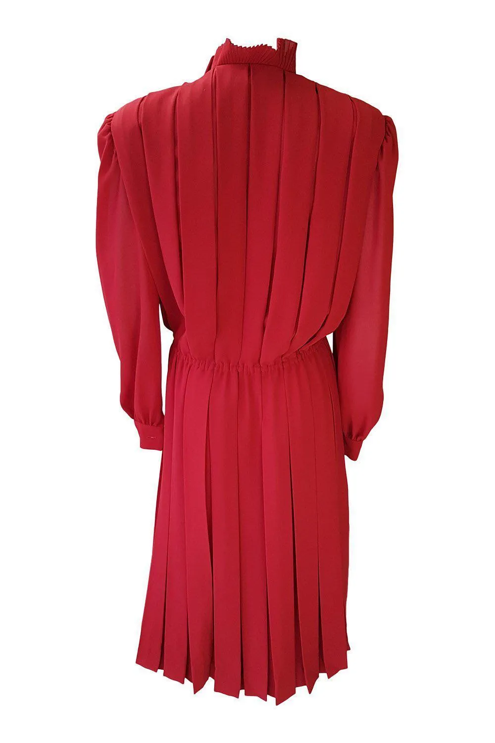 THE WHITE HOUSE Vintage Red Pleated Dress (M)