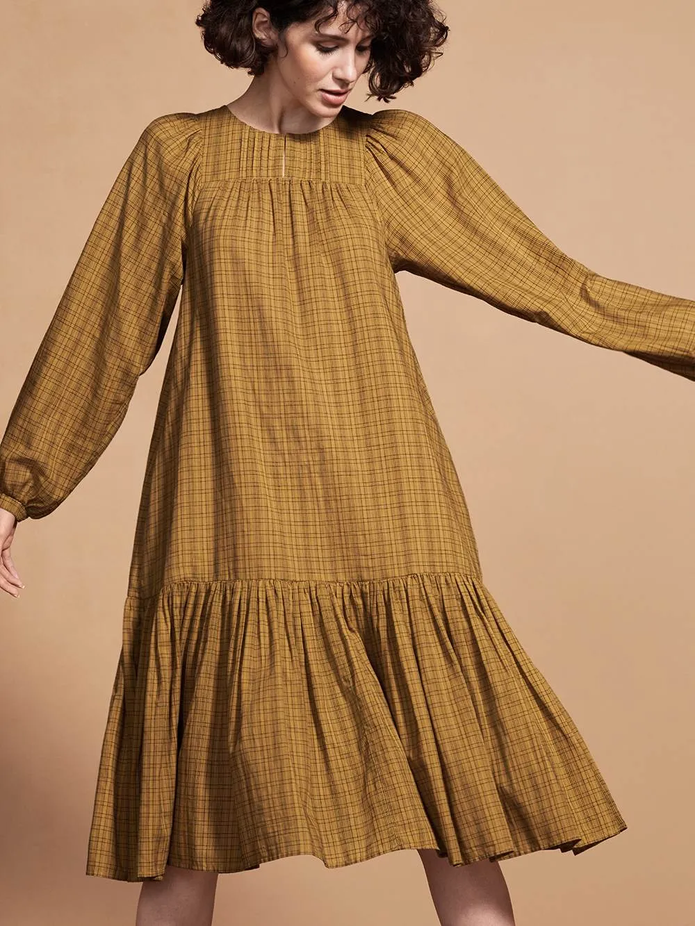 Thought Straw Yellow Nona Smock Dress