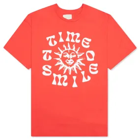 Time to Smile T-Shirt - Grapefruit