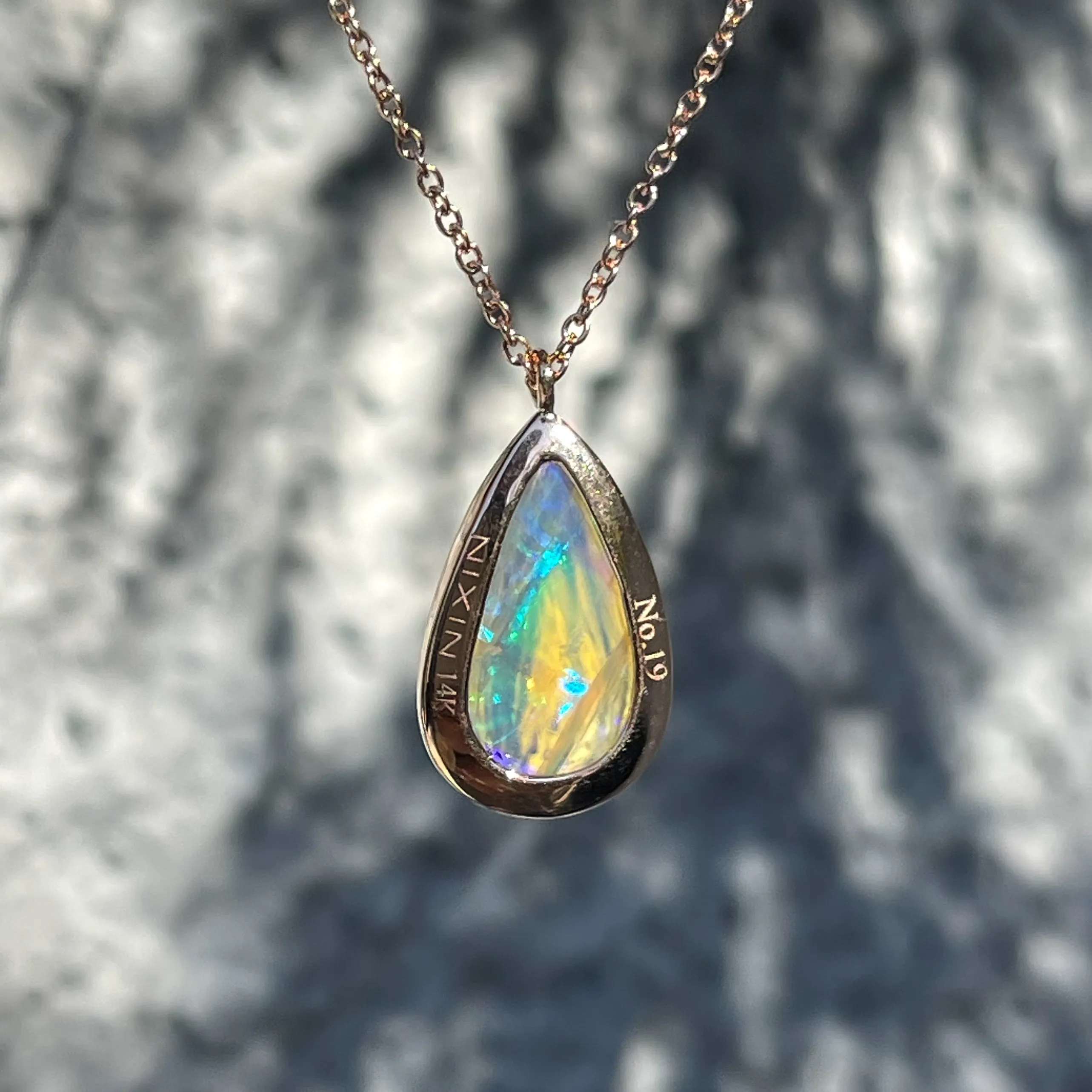 Unicorn Tear Australian Opal Necklace No. 19