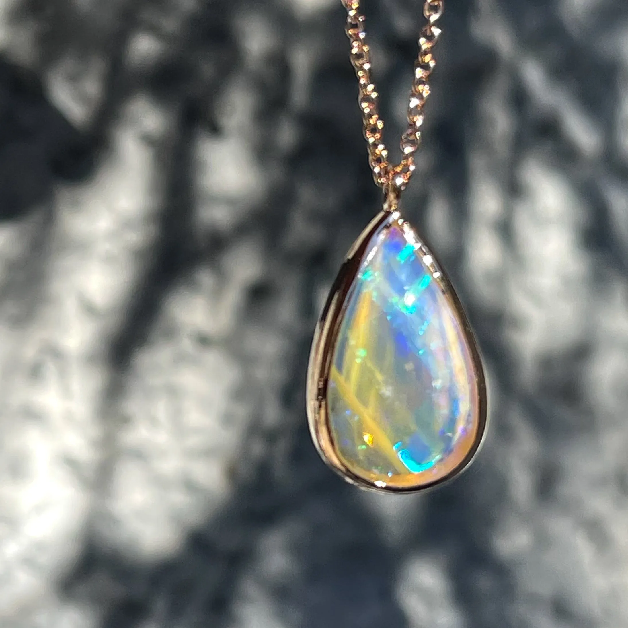 Unicorn Tear Australian Opal Necklace No. 19