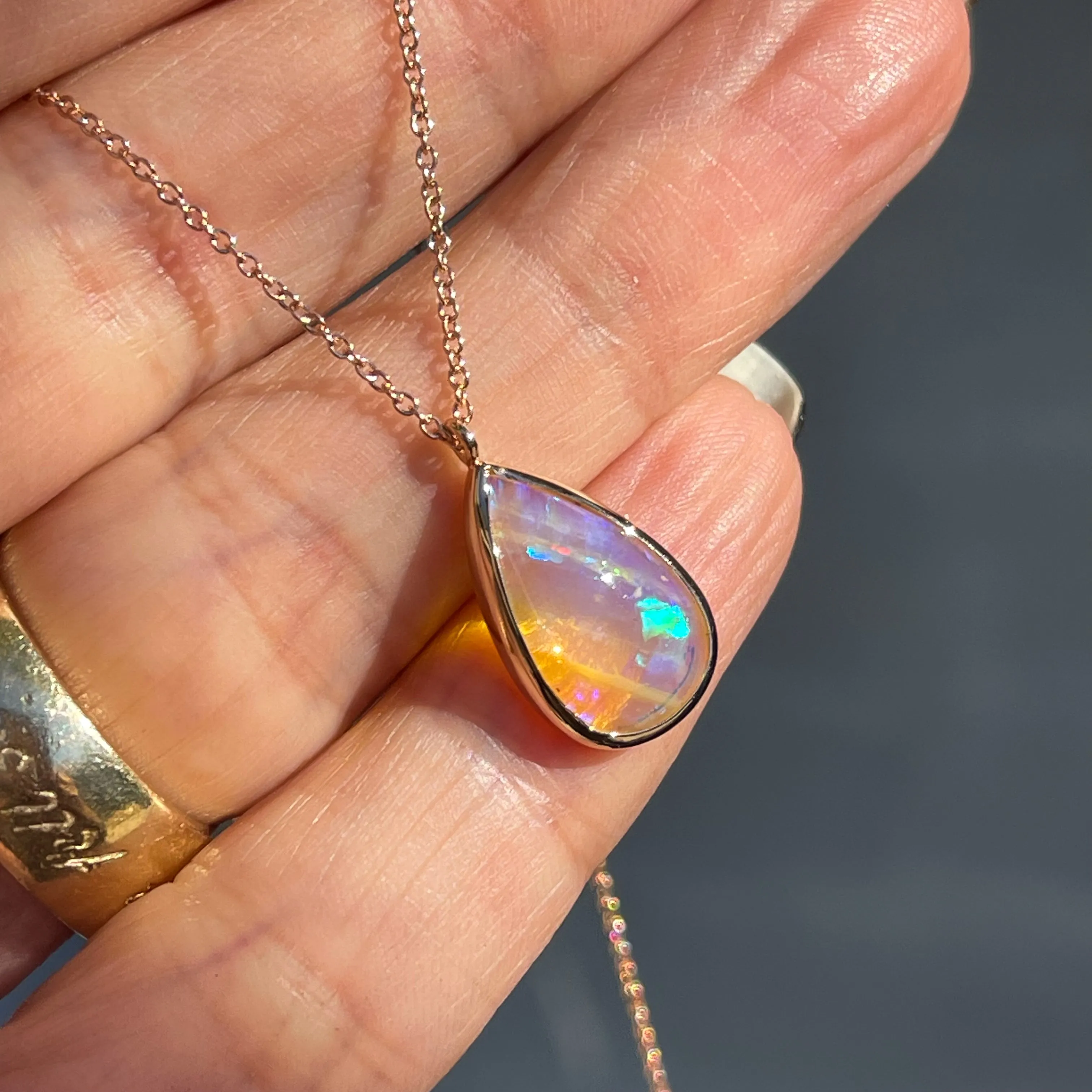 Unicorn Tear Australian Opal Necklace No. 19