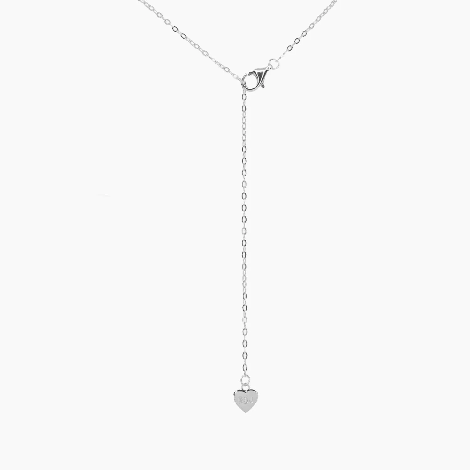 Valentina Pave Heart Necklace (Silver)