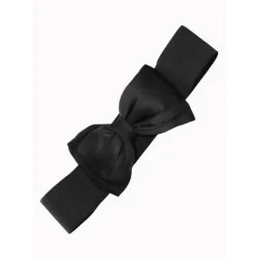 Vintage Bow Black Belt