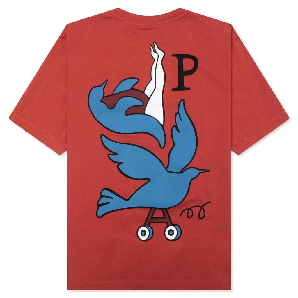 Wheeled Bird T-Shirt - Rust