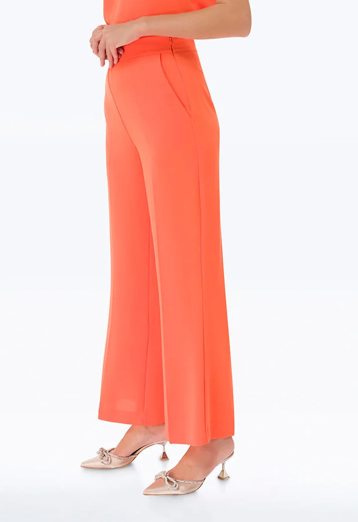 Wide Leg Solid Soft Trouser