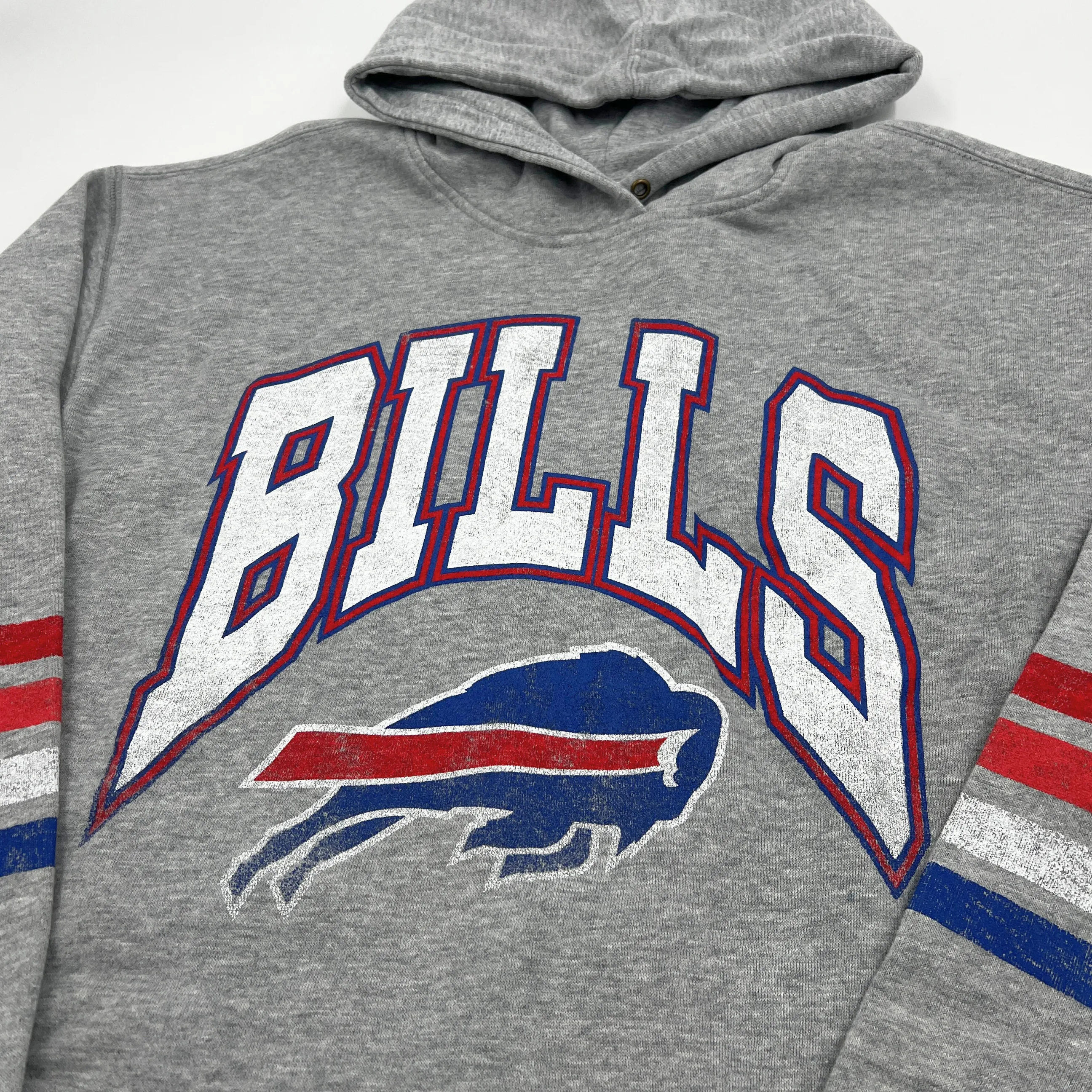 Women's '47 Brand Buffalo Bills Slate Gray Cropped Bennett Hoodie