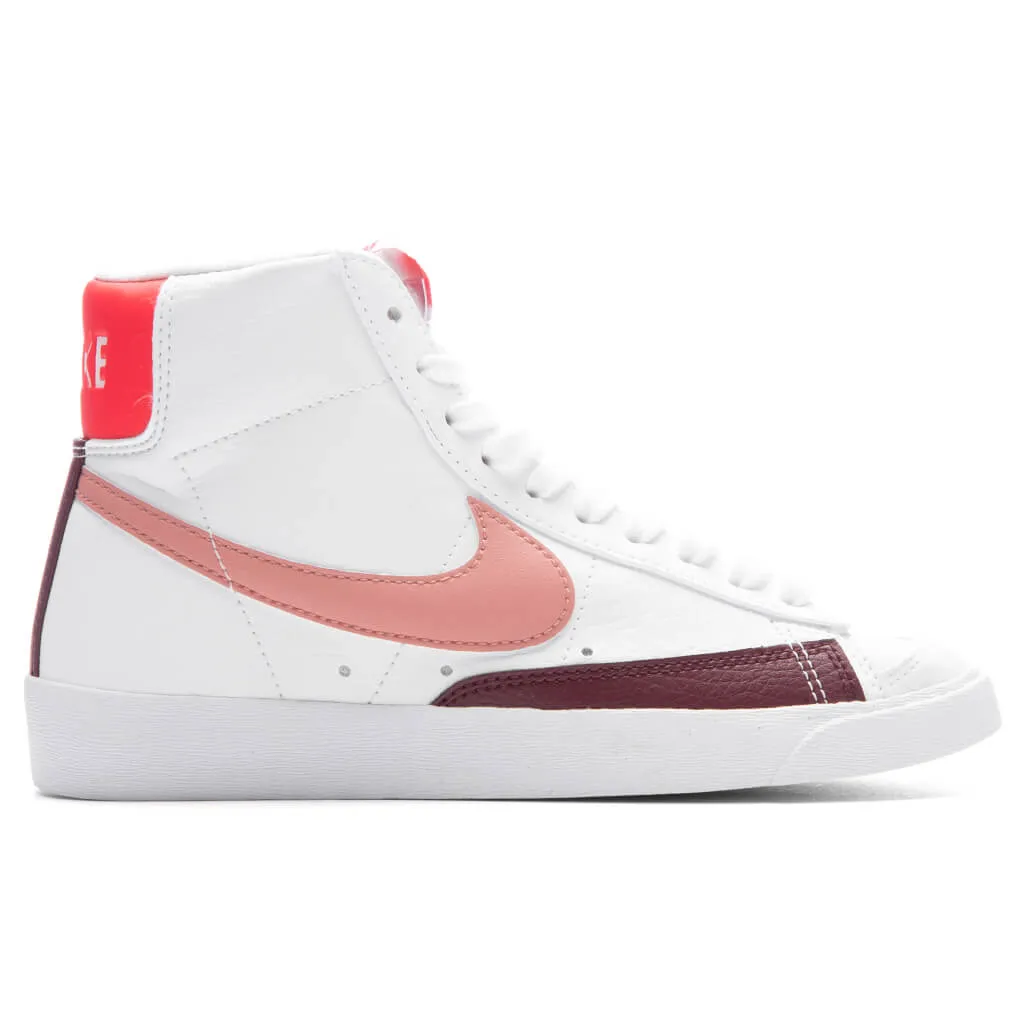 Women's Blazer Mid '77 Next Nature - White/Red Stardust/Night Maroon